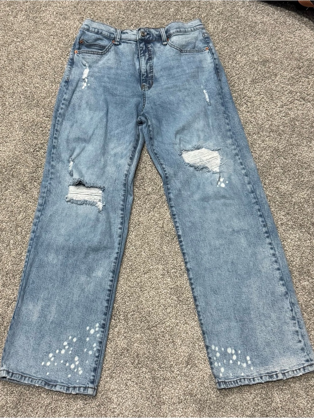 Jessica Simpson Light Blue Distressed Boyfriend Jeans